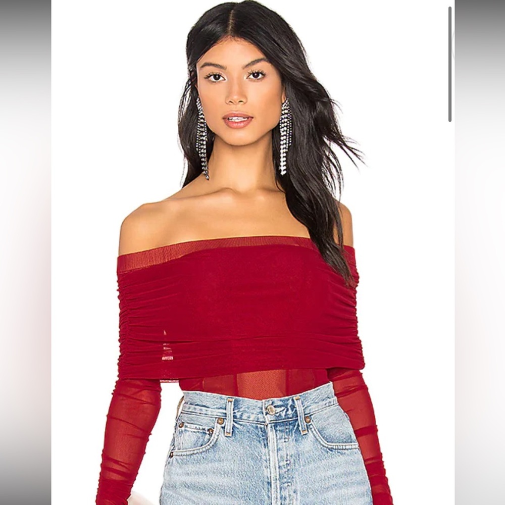 Majorelle Lia Top In Cranberry